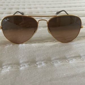 Womens brown rayban aviators sunglasses